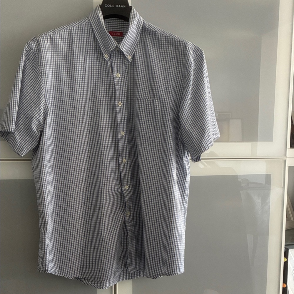 Izod Navy Gingham Men's Shirt